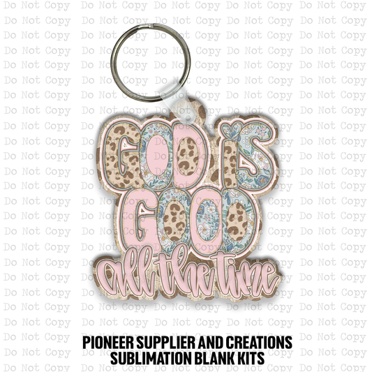 God Is Good Muted Keychain Sublimation Blank Kit