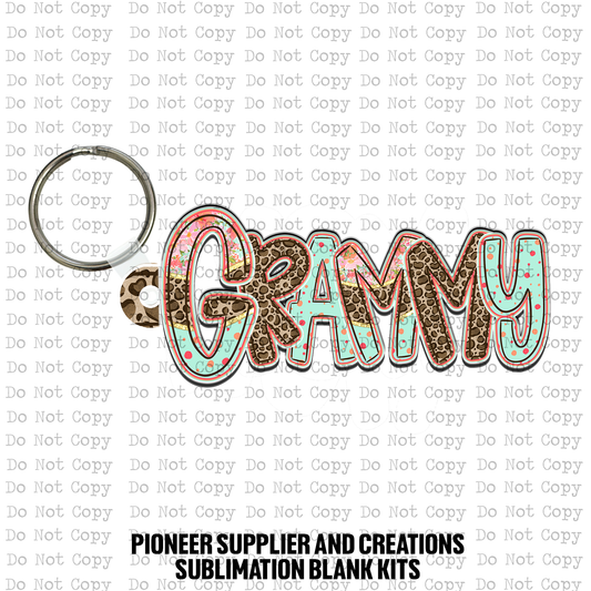 GRAMMY Blooming Safari Keychain Sublimation Blank Kit
