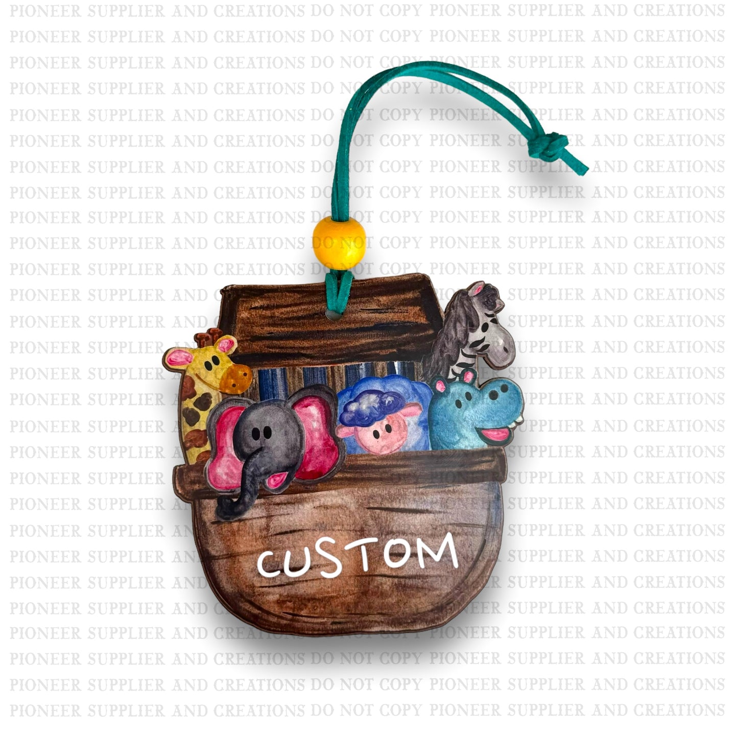 Noah's Ark Ornament Sublimation Blank and Transfer | Exclusive