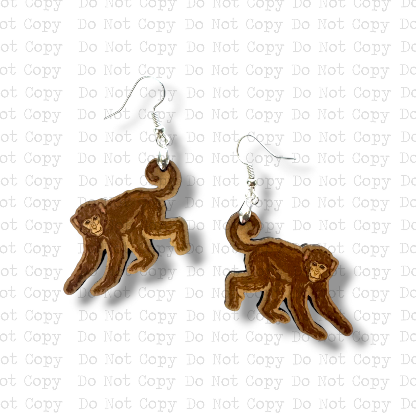 Monkey See Monkey Do Earring Sublimation Blank Kit | TCC
