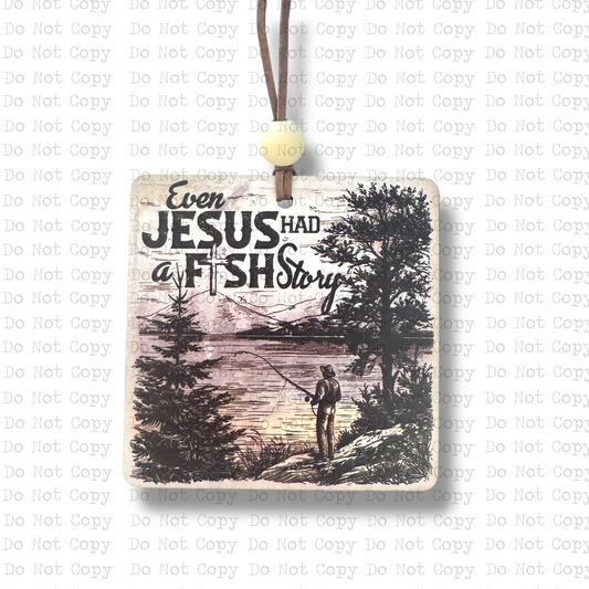 A Fish Story Ornament Sublimation Blank