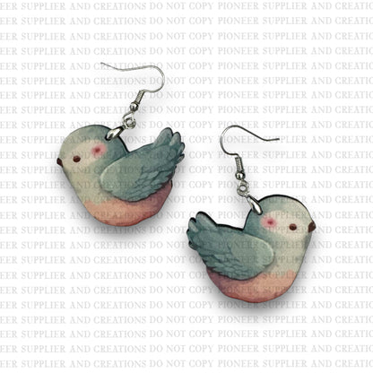 Spring Bird Earring Sublimation Blank Kit (w/ transfers and hardware) | Exclusive