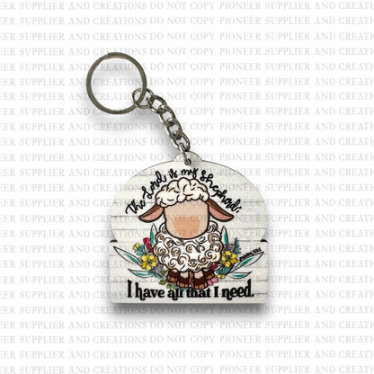 The Lord Is My Shepherd Keychain Sublimation Blank Kit | Exclusive