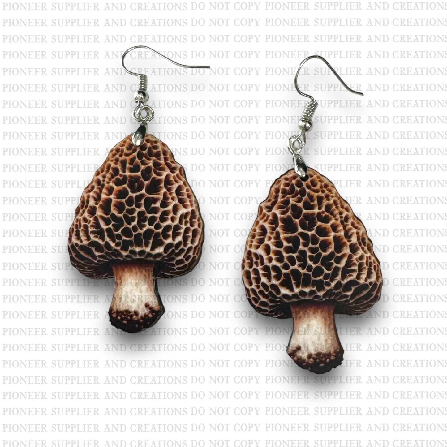 Morel Mushroom Earring Sublimation Blank Kit (w/ transfers and hardware) | Exclusive