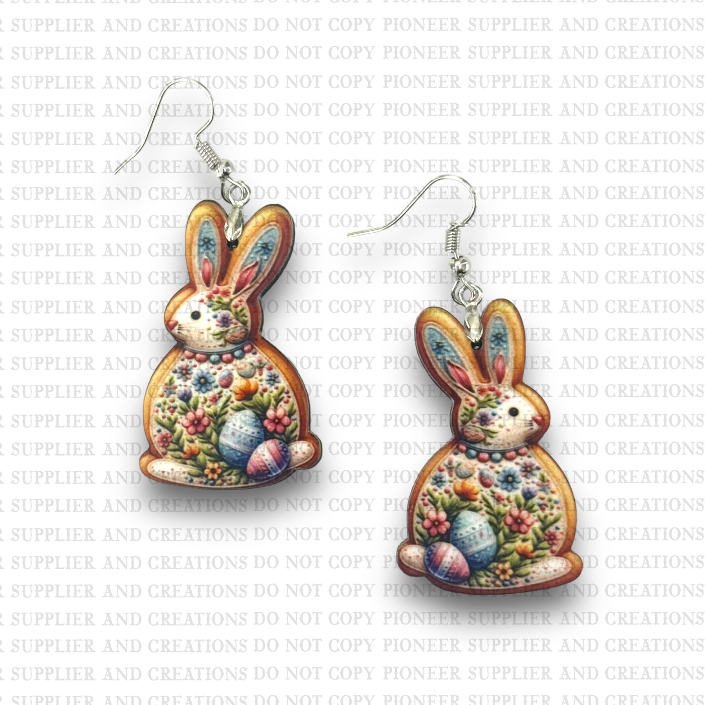 Bunny Cookie Earring Sublimation Blank Kit (w/ transfers and hardware) | Exclusive