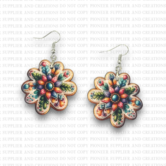 Flower Cookie Earring Sublimation Blank Kit (w/ transfers and hardware) | Exclusive