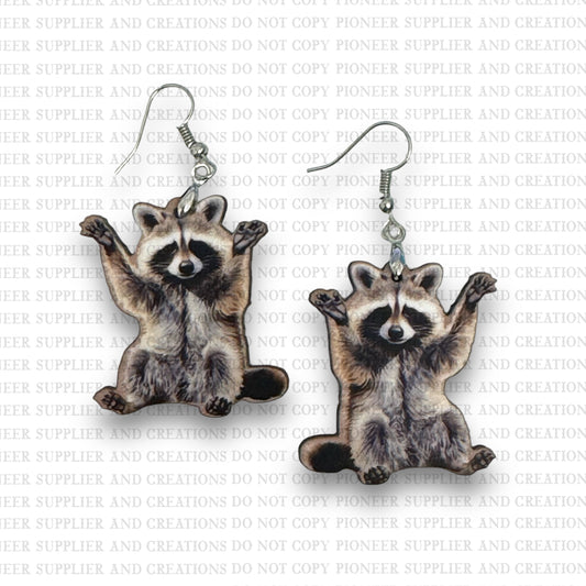 Racoon Earring Sublimation Blank Kit (w/ transfers and hardware) | Exclusive