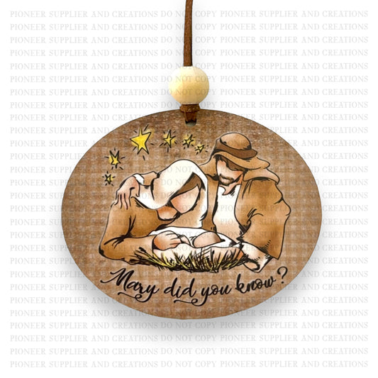 Mary Did You Know Oval Ornament & Transfer Sublimation Blank | Exclusive