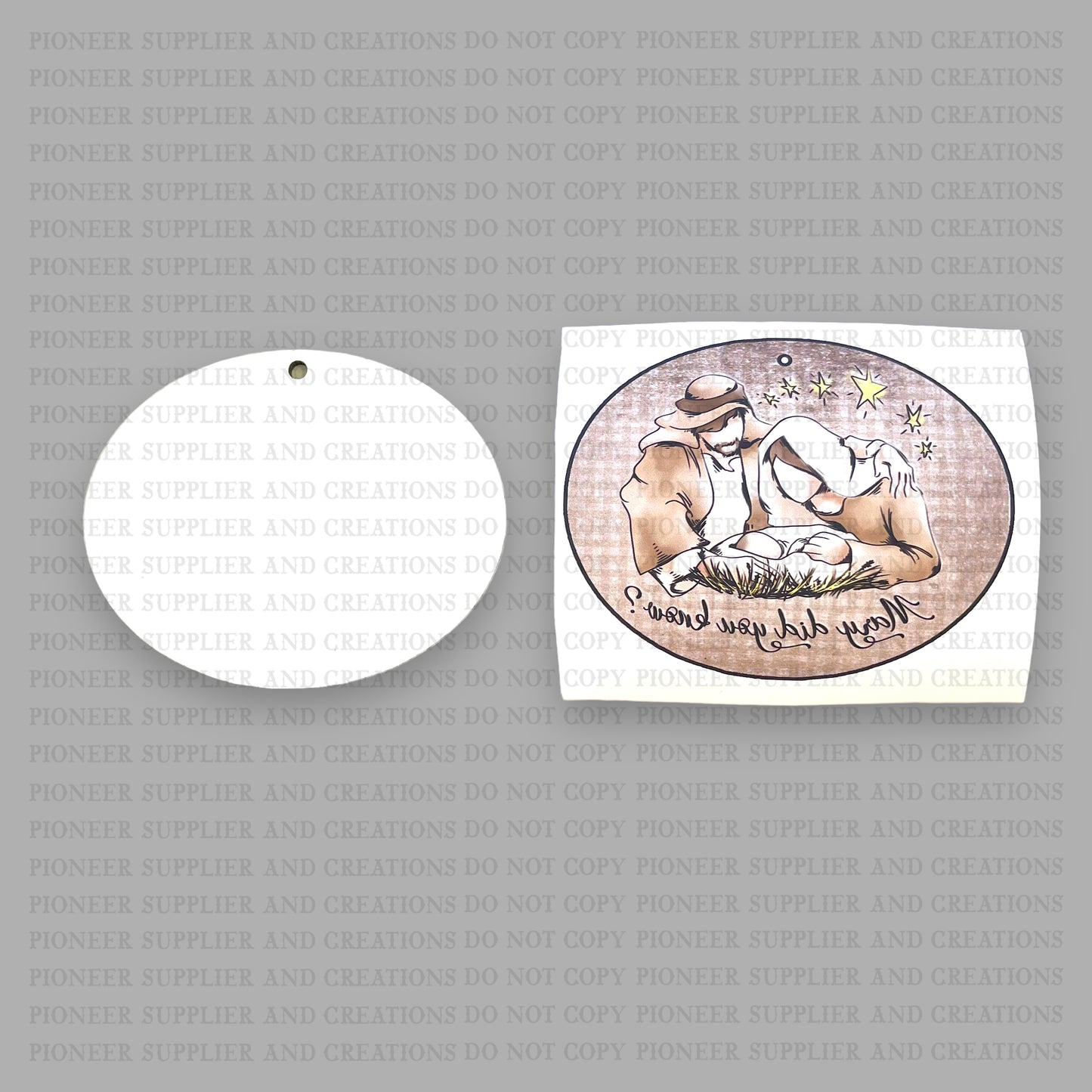 Mary Did You Know Oval Ornament & Transfer Sublimation Blank | Exclusive