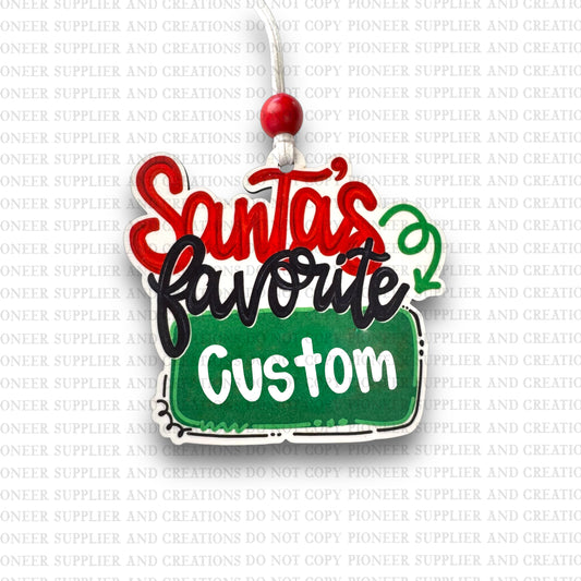 Santas Favorite Ornament Sublimation Blanks | Exclusive Ruby Lou