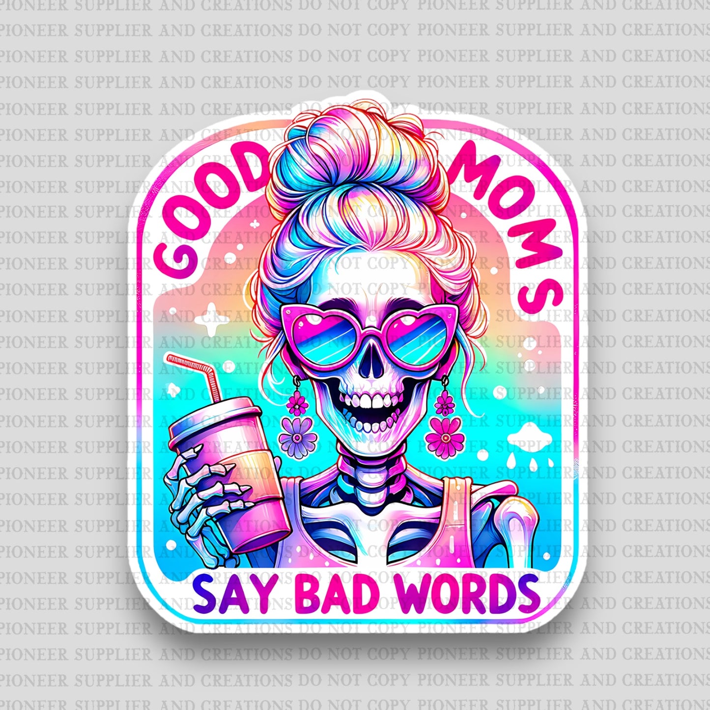 Good Moms Say Bad Words Fridge Magnet Blank Kit