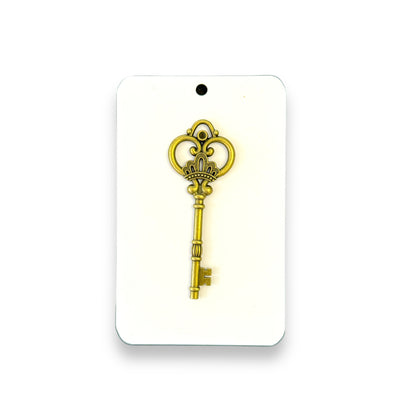 Vertical Rectangle Shaped Ornament With Metal Key Sublimation Blank
