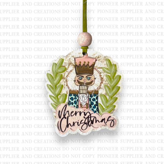 Merry Christmas Nutcracker Ornament Sublimation Blank with TRANSFER | Exclusive