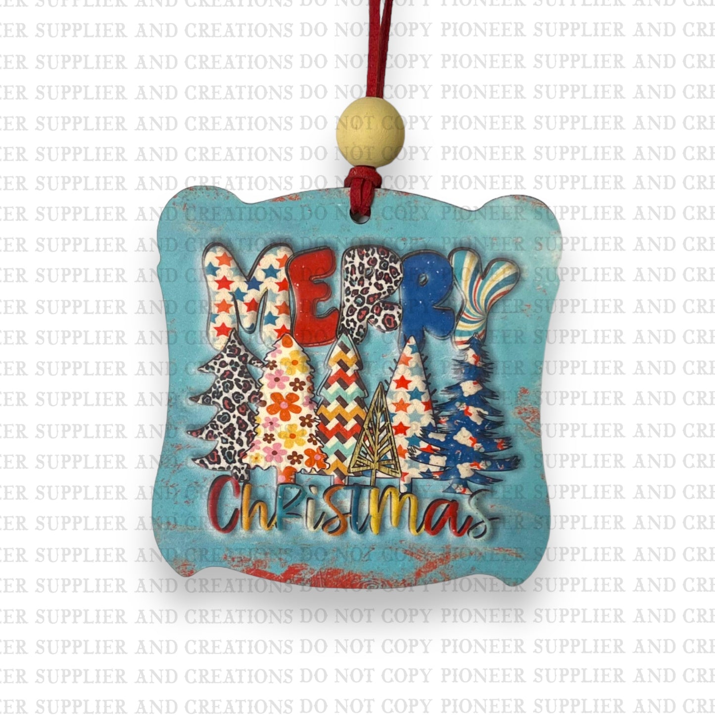Merry Christmas Sublimation Blank with TRANSFER | Exclusive