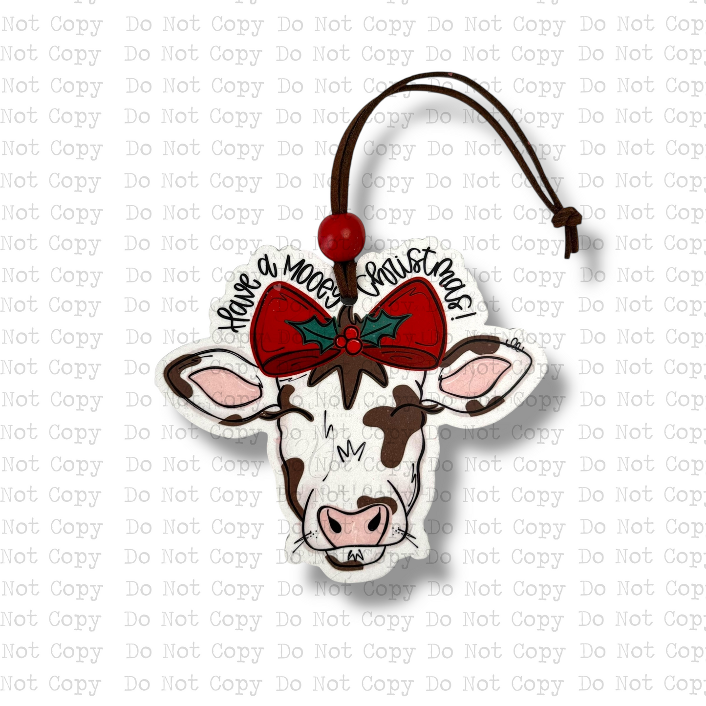 Have A Mooey Christmas Ornament Sublimation Blank
