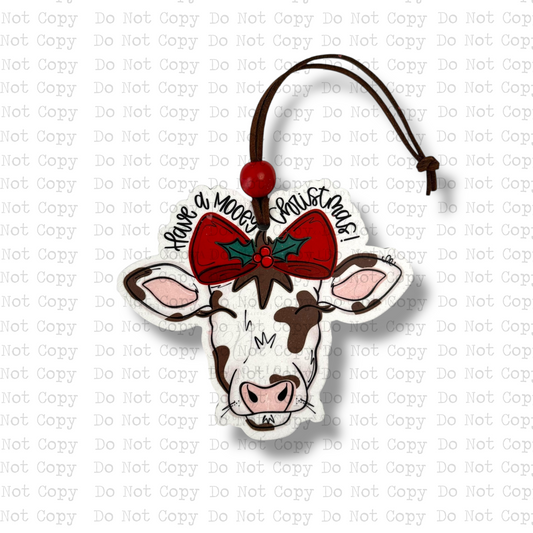 Mooey Christmas Ornament Sublimation Blank