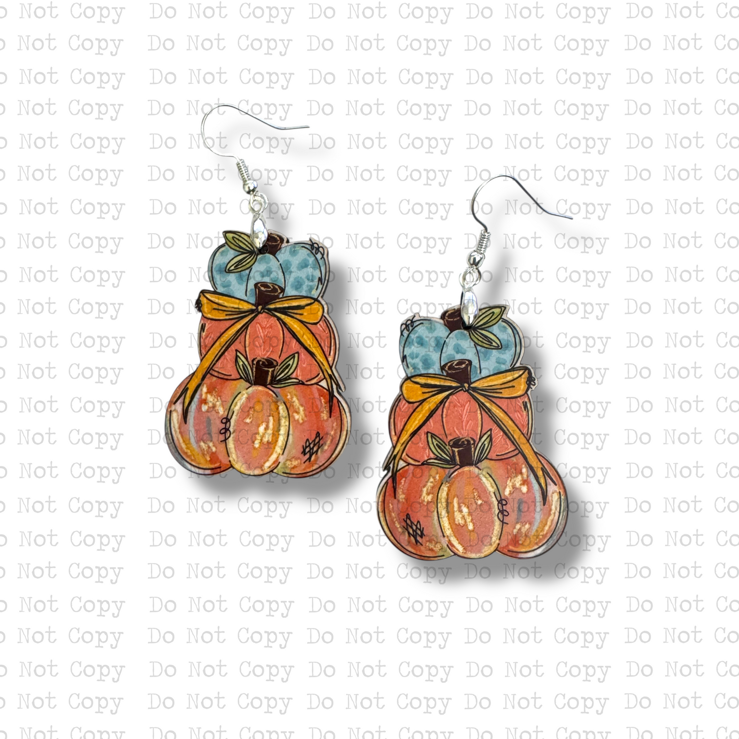 Painted Pumpkin Stack Earring Sublimation Blank Kit