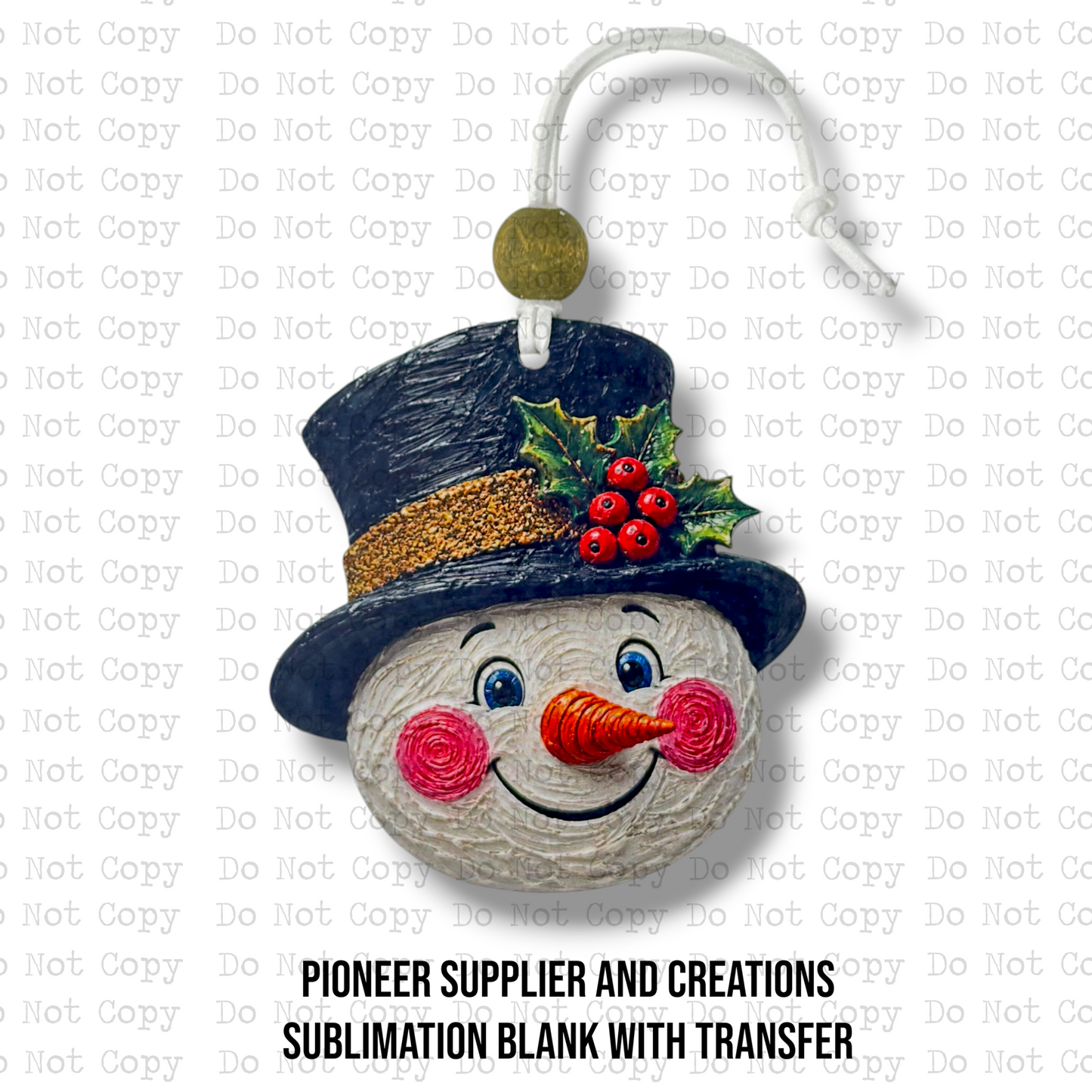 Preppy Snowman Ornament Sublimation Blank