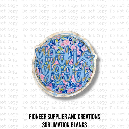 God Is Good Floral Badge Reel Sublimation Blanks | Exclusive