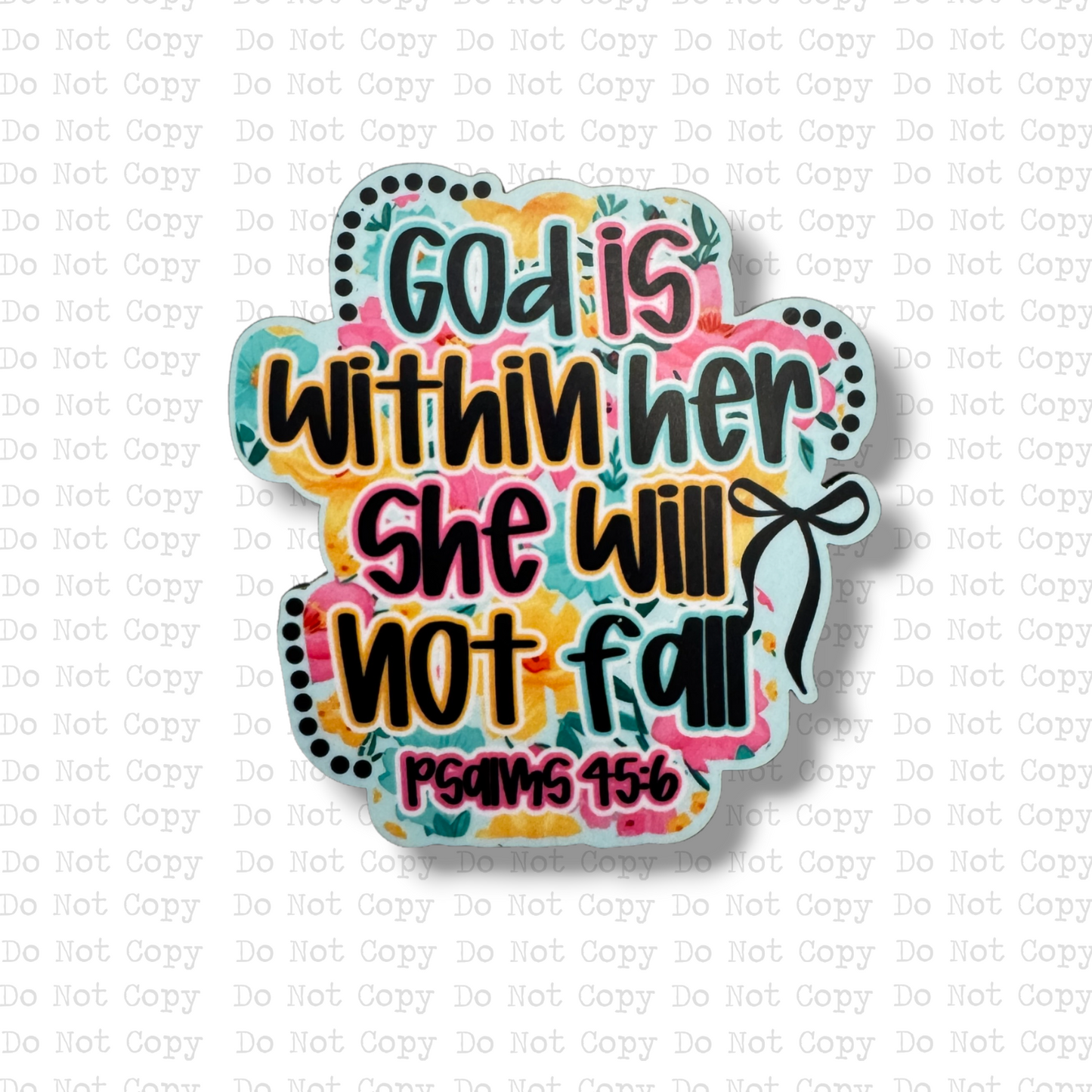 God Is Within Her Badge Button Sublimation Blank | Set of 2