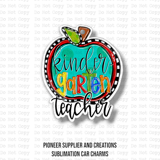 Grade Apple Teacher Car Charm Sublimation Blanks (Kindergarten - 7th)