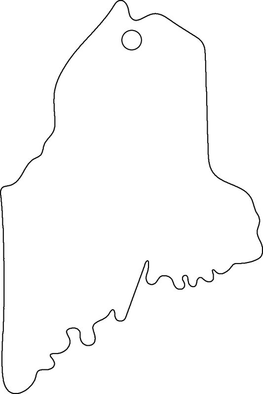 Maine Ornament Sublimation Blank