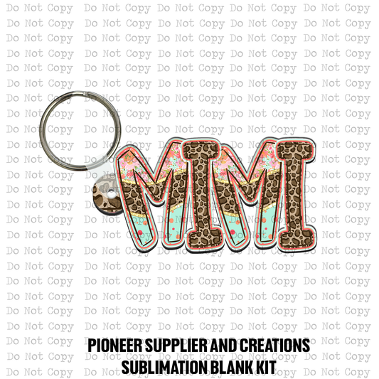 MIMI Blooming Safari Keychain Sublimation Blank Kit