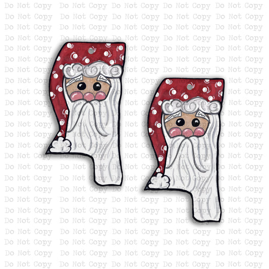 Mississippi Santa Earring Sublimation Blank with Transfer | Exclusive