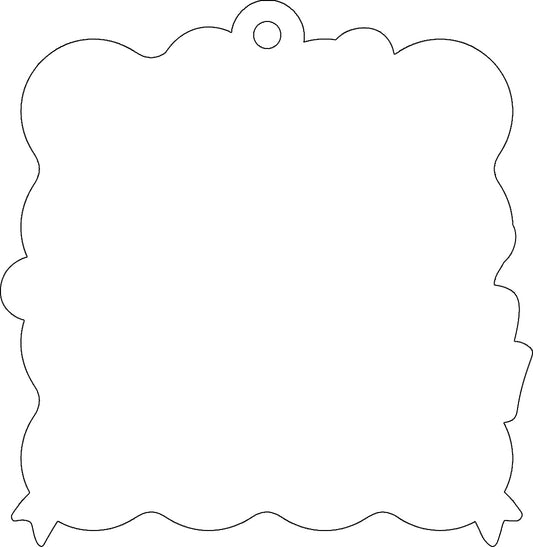 Mom Of Both Bright Painted Floral Car Charm Sublimation Blank