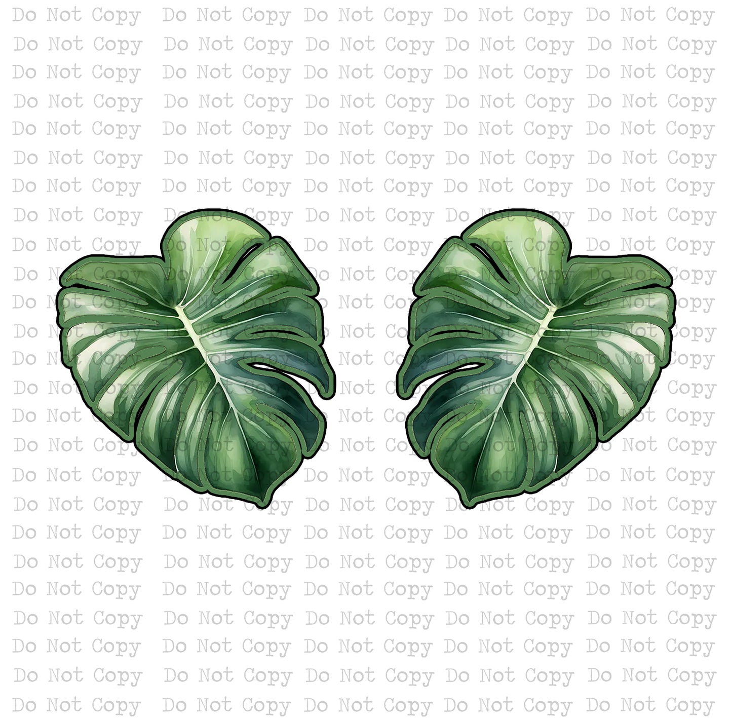 Monstera Leaf 2in Earring Sublimation Blanks