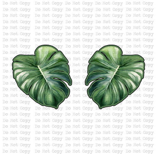 Monstera Leaf 2in Earring Sublimation Blanks