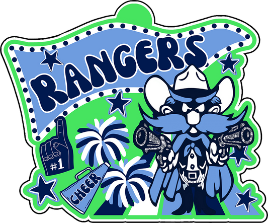 Rangers Cheer Bag Tag Sublimation Blank