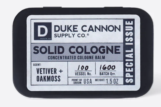 Duke Cannon Solid Cologne Vetiver & Oakmoss