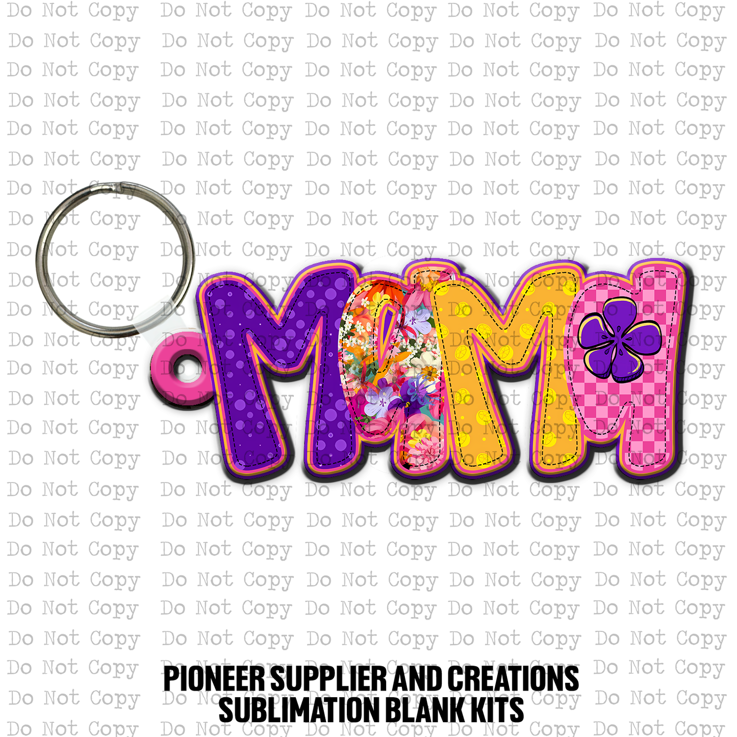 Tropical Mama Keychain Sublimation Blank Kit