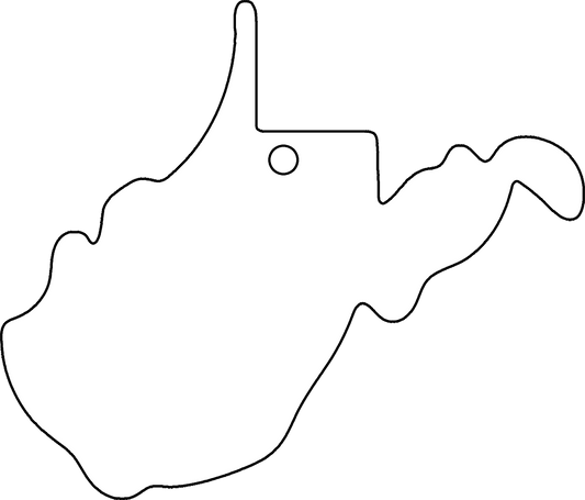 West Virginia Ornament Sublimation Blank