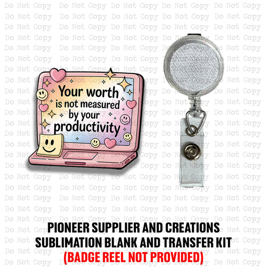 Your Worth Badge Reel Sublimation Blank Kit