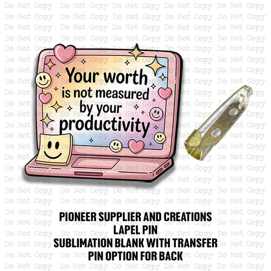 Your Worth Lapel Pin Sublimation Blank Kit