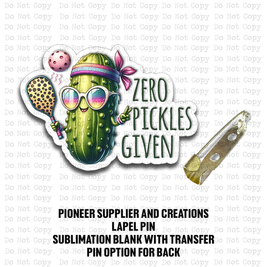 Zero Pickles Given Lapel Pin Sublimation Blank Kit