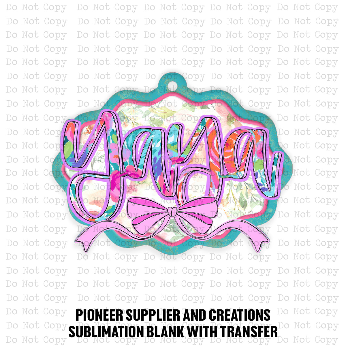 YaYa Bright Painted Floral Car Charm Sublimation Blank | J&CD