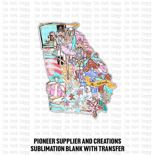 Georgia Nutcracker Ornament Sublimation Blank