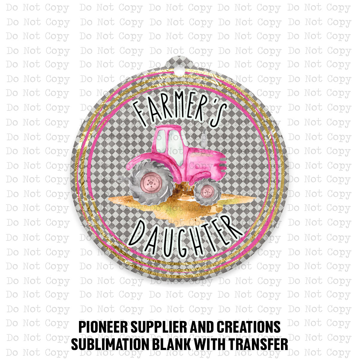 Farmers Daughter Ornament Sublimation Blank