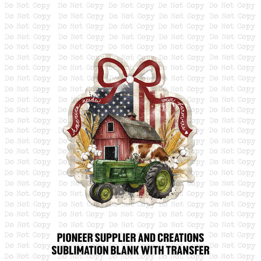 American Farmer Ornament Sublimation Blank