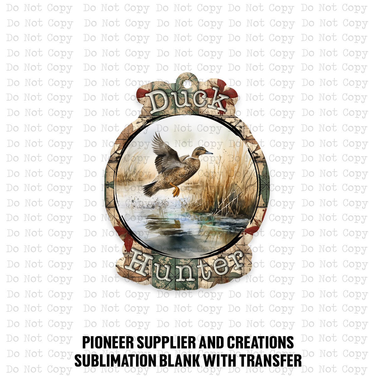 Duck Hunter Ornament Sublimation Blank