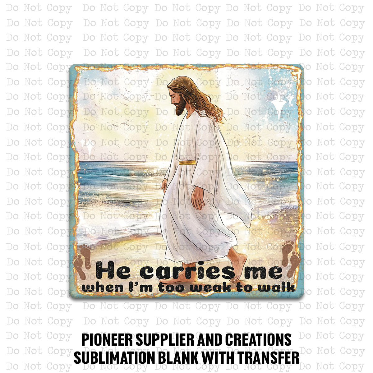 He Carries Me Magnet Sublimation Blank Kit | SA