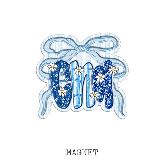 CNA Chinoiserie Bow Magnet Sublimation Blank Kit