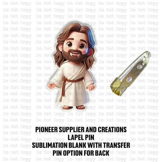 Jesus Lapel Pin Sublimation Blank Kit