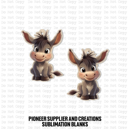 Happy Donkey Earring Sublimation Blank Kit