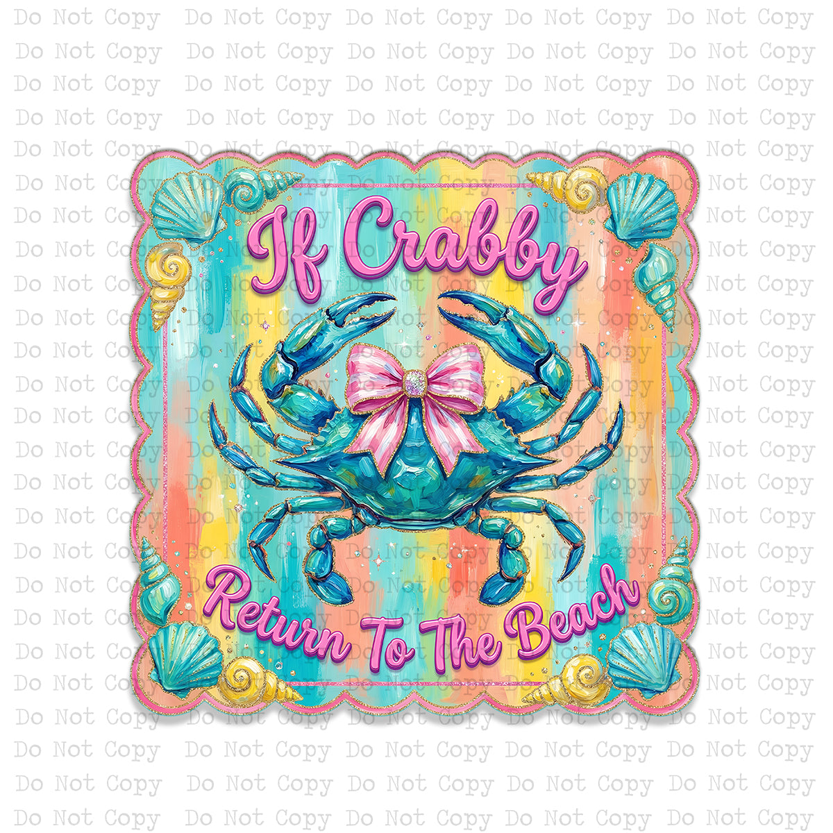Crabby Beach Magnet Sublimation Blank Kit