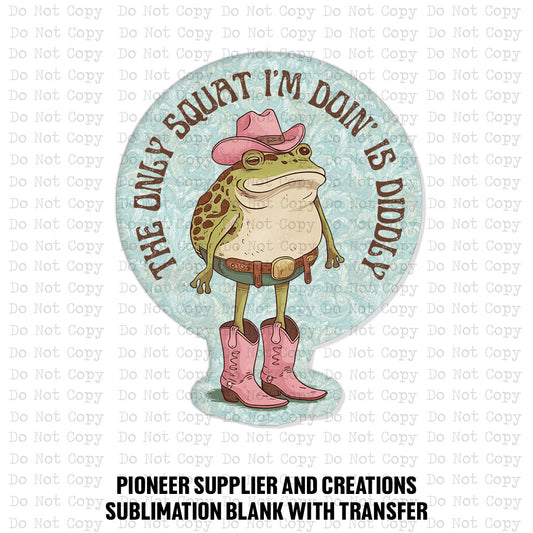 Diddly Squat Cowgirl Magnet Sublimation Blank Kit