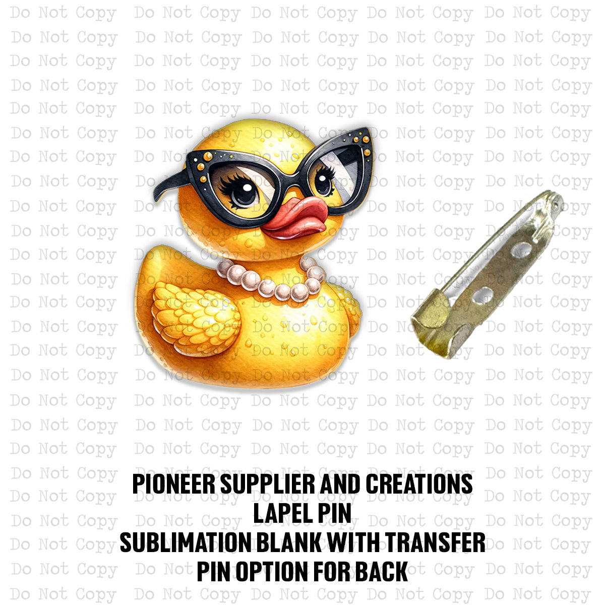 Pearly Duck Lapel Pin Sublimation Blank Kit